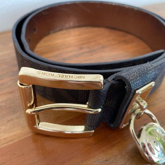 Michael Kors Brown with Gold Hardware Belt - Size Large - Picture 5 of 6
